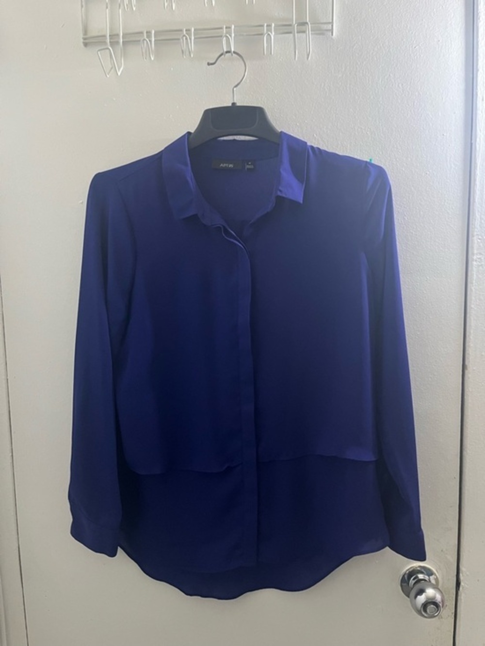 Apt. 9 Women's violet Long-Sleeve Button-Front Blouse